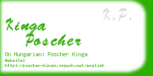 kinga poscher business card